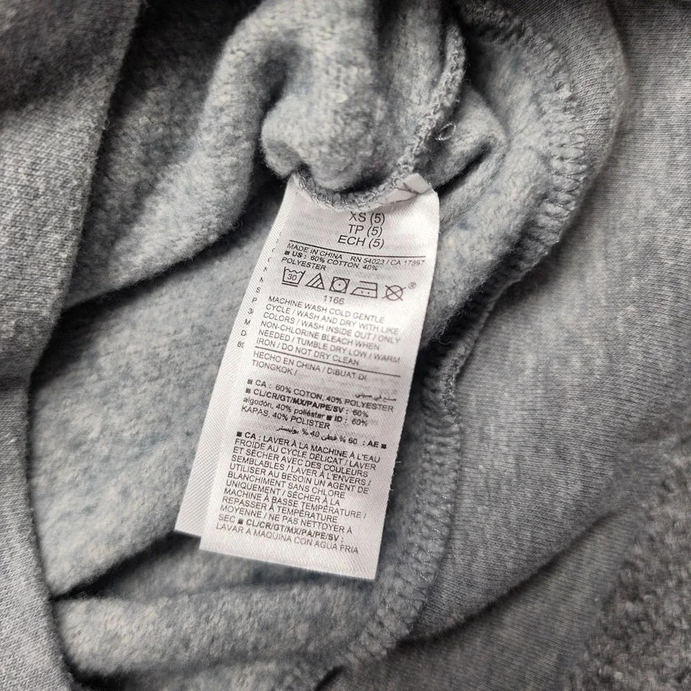 Old Navy Kids Super Mario Hoodie Size XS 5 Gray Nintendo Pullover Sweatshirt